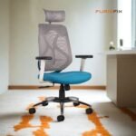 Buy Furnifix Premium Office Executive Chair (Blue-White) | Furnifix