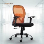Buy Furnifix Stylish Executive Work Chair (Orange) Medium Back | Furnifix