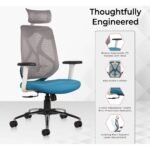 Buy Furnifix Premium Office Executive Chair (Blue-White) | Furnifix