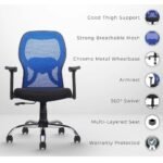 Buy Furnifix Stylish Executive Work Chair (Blue) Medium Back | Furnifix