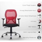 Buy Furnifix Stylish Executive Work Chair (Red) Medium Back | Furnifix