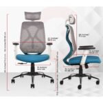 Buy Furnifix Premium Office Executive Chair (Blue-White) | Furnifix