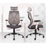 Buy Furnifix Premium Office Executive Chair (Grey-White) | Furnifix