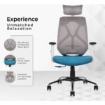 Buy Furnifix Premium Office Executive Chair (Blue-White) | Furnifix