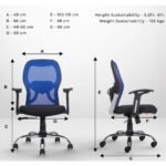 Buy Furnifix Stylish Executive Work Chair (Blue) Medium Back | Furnifix