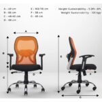 Buy Furnifix Stylish Executive Work Chair (Orange) Medium Back | Furnifix