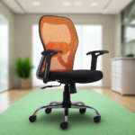 Buy Furnifix Stylish Executive Work Chair (Orange) Medium Back | Furnifix