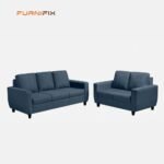 Buy Furnifix Couture 5 Seater Sofa (3+2) - Ocean Blue - Furnifix