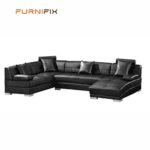 Buy Furnifix Elite Corner Sofa - Black - Furnifix