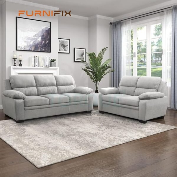 Buy Furnifix Exclusive 5 Seater Sofa (3+2) - Light Grey - Furnifix