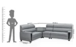 Buy Furnifix Classic Corner Sofa - Grey - Furnifix