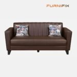 Buy Furnifix Lavish 3 Seater Sofa - Brown - Furnifix