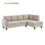 Buy Furnifix Decent 5 Seater L Shape Sofa - Cream - Furnifix