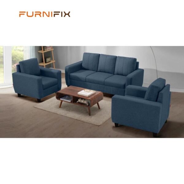 Buy Furnifix Prestigious 5 Seater Sofa (3+1+1) - Ocean Blue - Furnifix