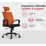 Buy Furnifix Executive Comfort Chair (Orange) - Furnifix