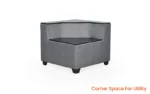 Buy Furnifix Classic Corner Sofa - Grey - Furnifix