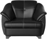 Buy Furnifix Cusion 5 Seater Sofa (3+1+1) - Black - Furnifix