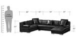 Buy Furnifix Elite Corner Sofa - Black - Furnifix