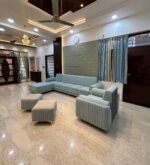 Furnifix Premium Edition C Shape Sofa - Sky Blue