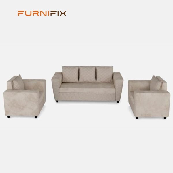 Buy Furnifix Magnifique 5 Seater Sofa (3+1+1) - Cream - Furnifix