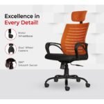 Buy Furnifix Executive Comfort Chair (Orange) - Furnifix