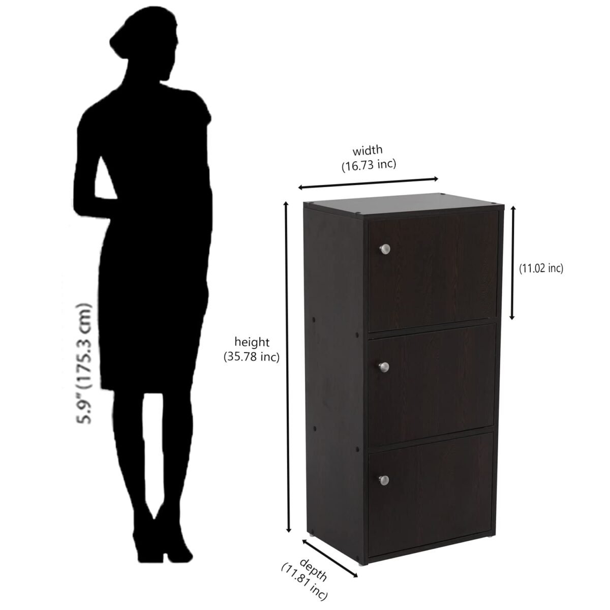 Buy Furnifix 3 Doors Wooden Shoe Rack WR 07 - Furnifix