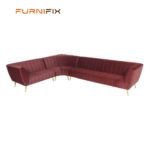 Buy Furnifix Exclusive C Shape Corner Sofa -Wine Red - Furnifix