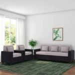 Buy Furnifix Elite 5 Seater 3+1+1 Sofa Set - Grey-Black - Furnifix