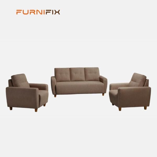 Buy Furnifix Serenade 5 Seater Sofa (3+1+1) - Coco Brown - Furnifix