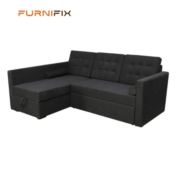 Buy Furnifix Heritage Sofa Cum Bed With Storage - Charcoal Grey - Furnifix