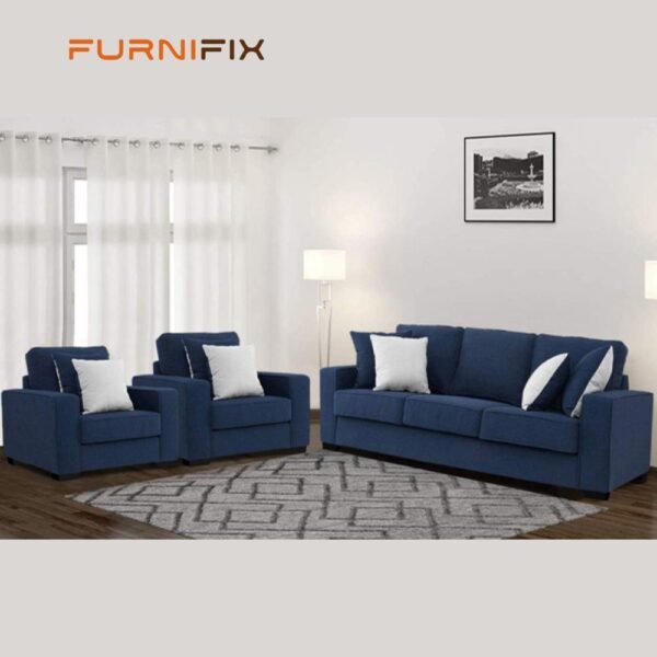 Buy Furnifix Royal 5 Seater Sofa (3+1+1) - Blue - Furnifix