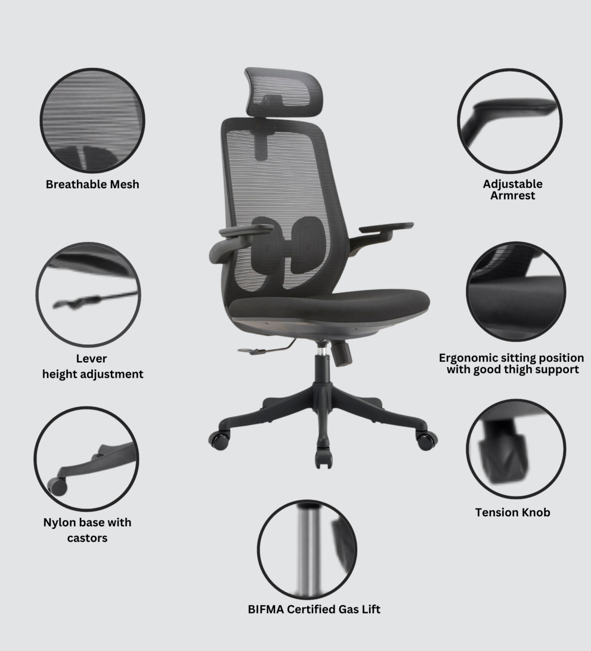 Buy Furnifix Classic Luxury Office Chair (Black) - Furnifix