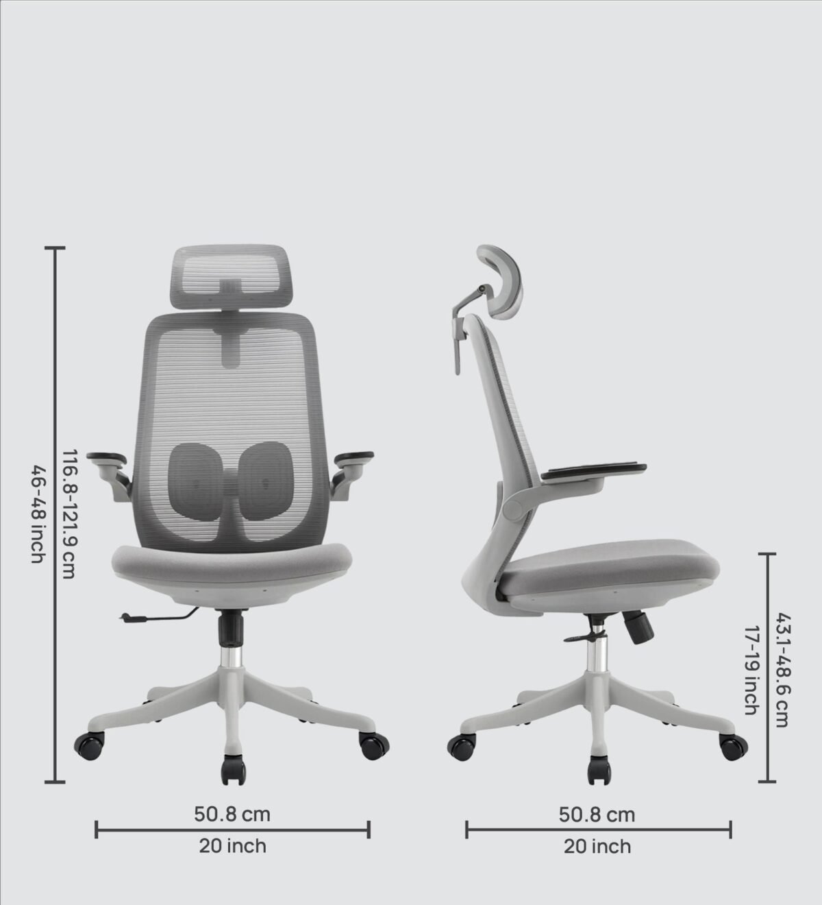Furnifix Classic Luxury Office Chair (Grey)