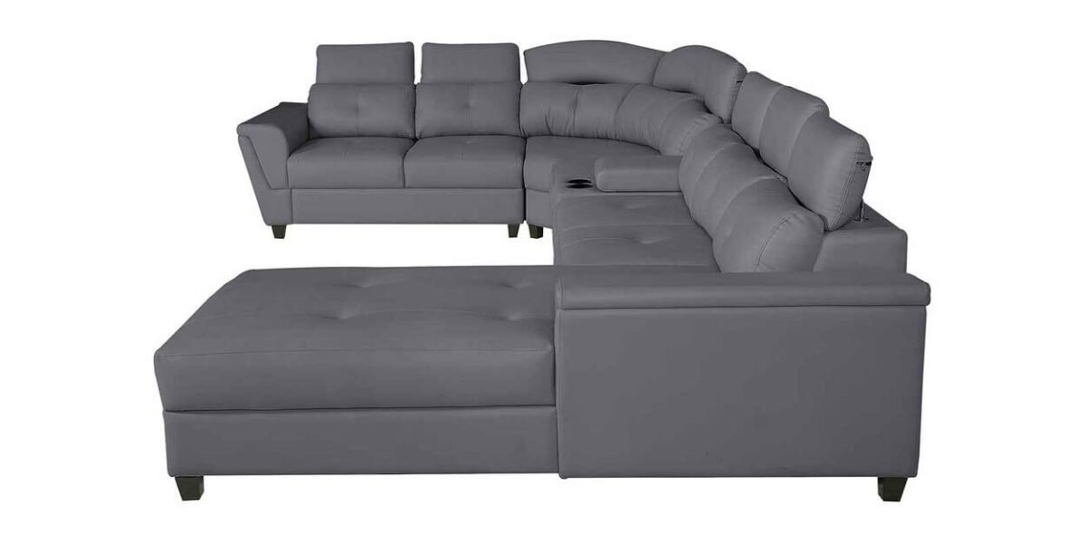 Buy Furnifix Premium C Shape Corner Sofa - Grey- Furnifix