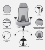 Buy Furnifix Luxury Office Chair Pristine Lite (Grey) - Furnifix