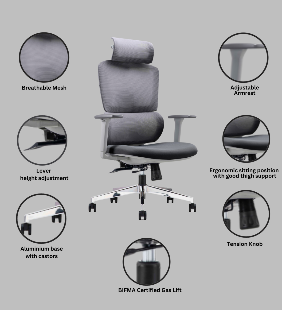 Buy Furnifix Luxury Cushion Office Chair (White) - Furnifix