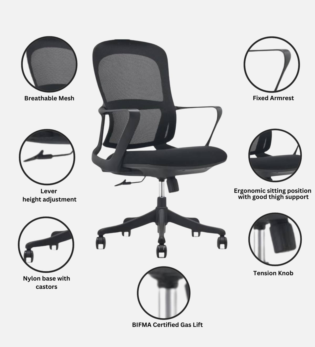Buy Furnifix Luxury Office Chair Elegance (Black) - Furnifix