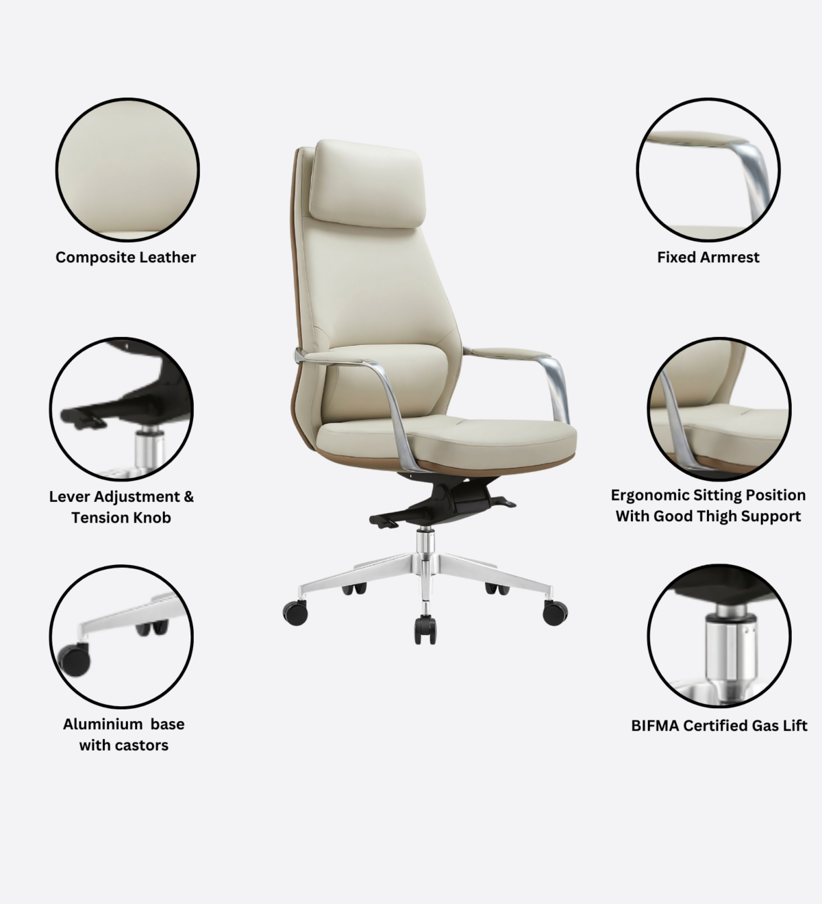 Buy Furnifix Luxury Office Chair White Crown - Furnifix