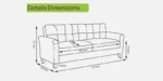 Buy Furnifix Harmony 3 Seater Sofa In Green Colour - Furnifix