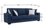 Buy Furnifix Royal 5 Seater Sofa (3+1+1) - Blue - Furnifix