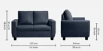 Buy Furnifix Couture 5 Seater Sofa (3+2) - Ocean Blue - Furnifix