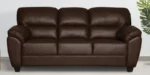 Buy Furnifix Cushion 3 Seater Sofa - Dark Brown - Furnifix