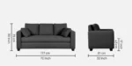 Buy Furnifix Prestige 3 Seater Sofa - Grey - Furnifix