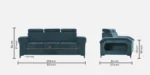 Buy Furnifix Sovereign 3 Seater Sofa - Harbour Blue - Furnifix