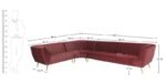 Buy Furnifix Exclusive C Shape Corner Sofa -Wine Red - Furnifix