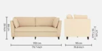 Buy Furnifix Aurum 3 Seater Sofa - Beige - Furnifix
