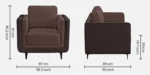 Buy Furnifix Tranquil 5 Seater Sofa (3+1+1) - Crazy Brown - Furnifix