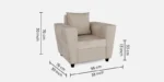 Buy Furnifix Magnifique 5 Seater Sofa (3+1+1) - Cream - Furnifix