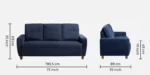 Buy Furnifix Aristocrat 5 Seater Sofa (3+1+1) - Berry Blue - Furnifix