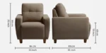 Buy Furnifix Serenade 5 Seater Sofa (3+1+1) - Coco Brown - Furnifix